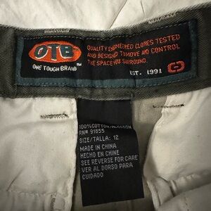 OTB khaki cargo shorts